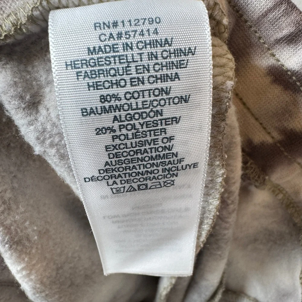 NWT True Religion Men’s Gilden Beige White Cream Tie Dye Jogger Pants Size XL